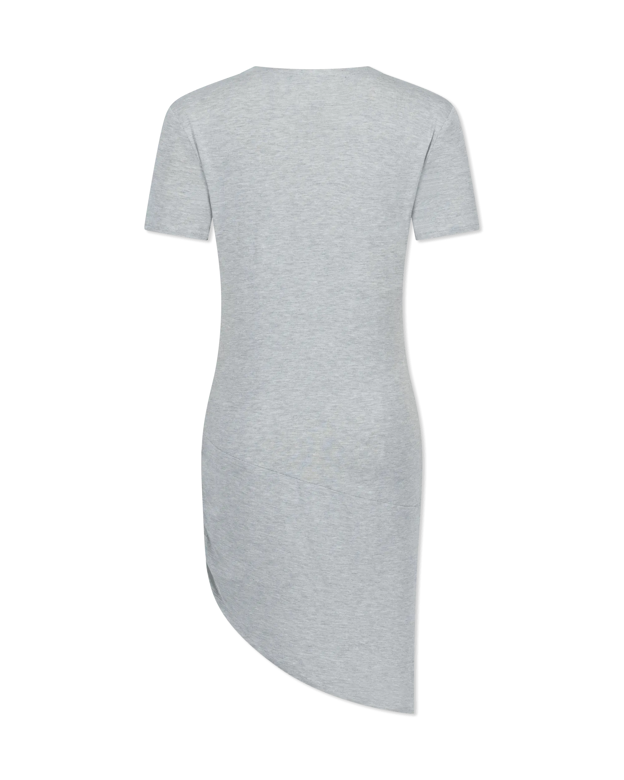 Short Sleeve Crewneck Side Drape Micro Dress