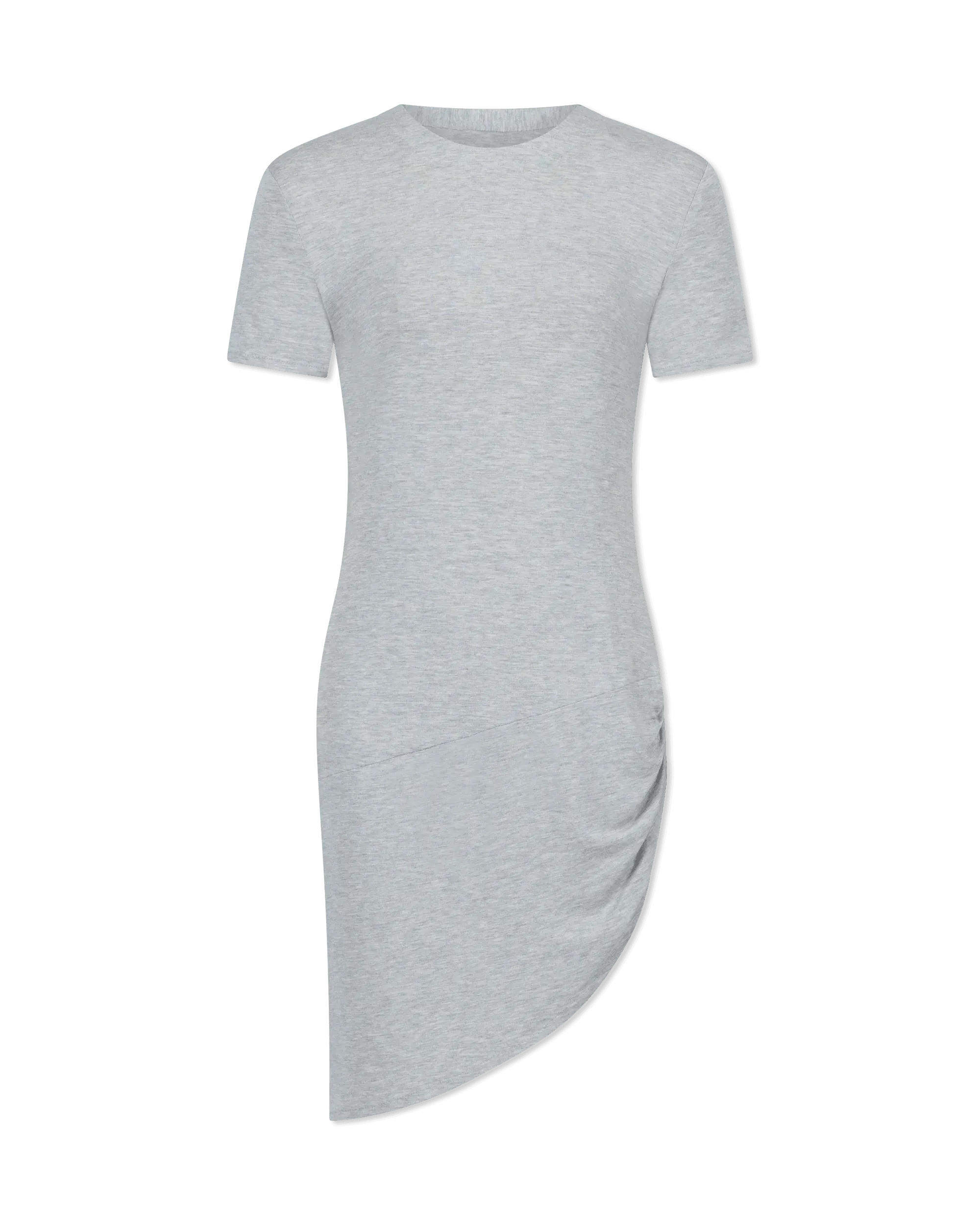 Short Sleeve Crewneck Side Drape Micro Dress