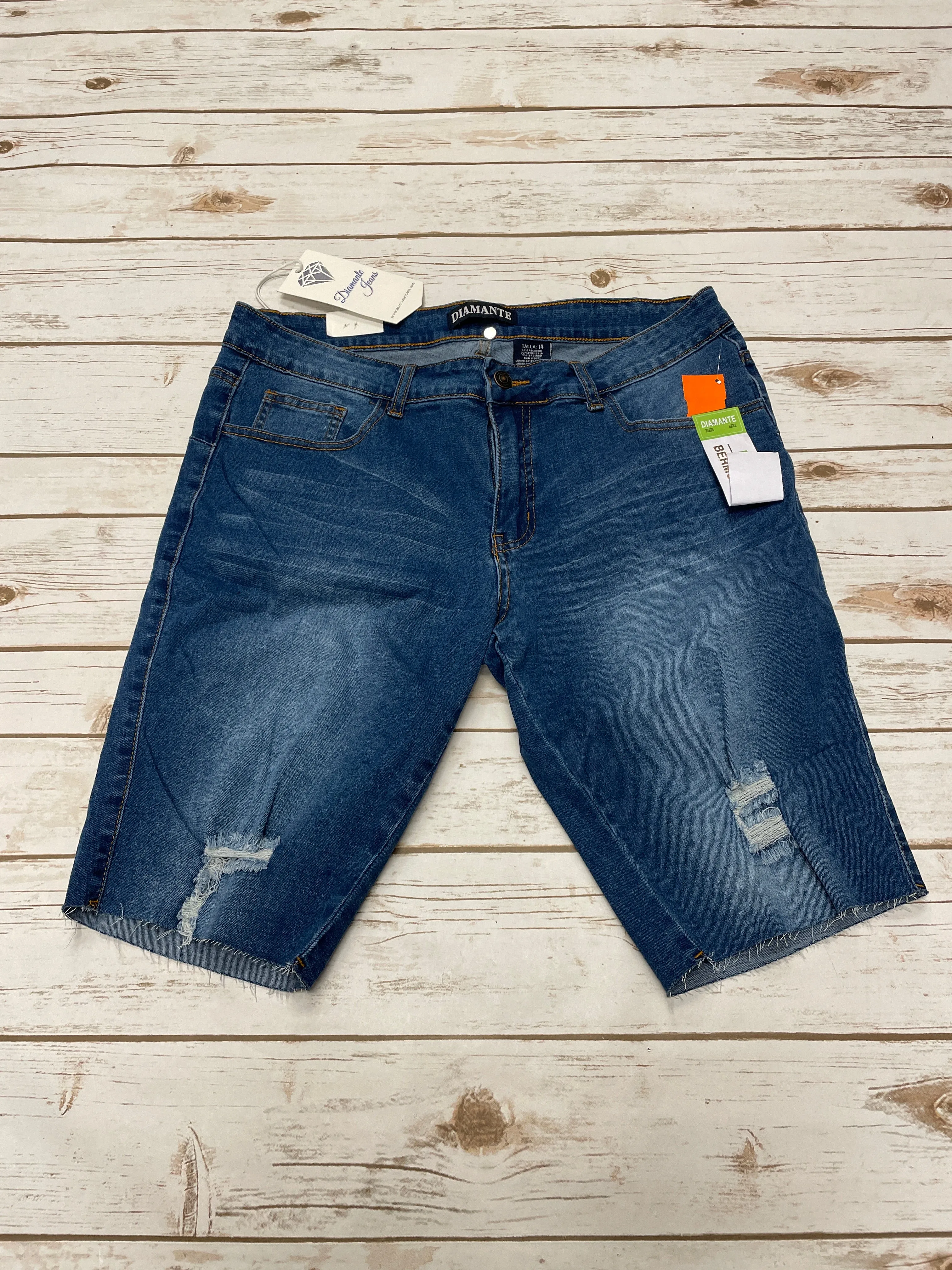 Shorts By Cme In Blue Denim, Size: 14