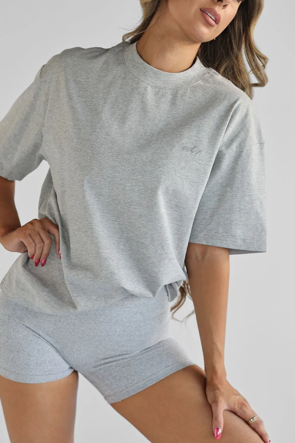 Signature Boyfriend Tee - Heather Grey