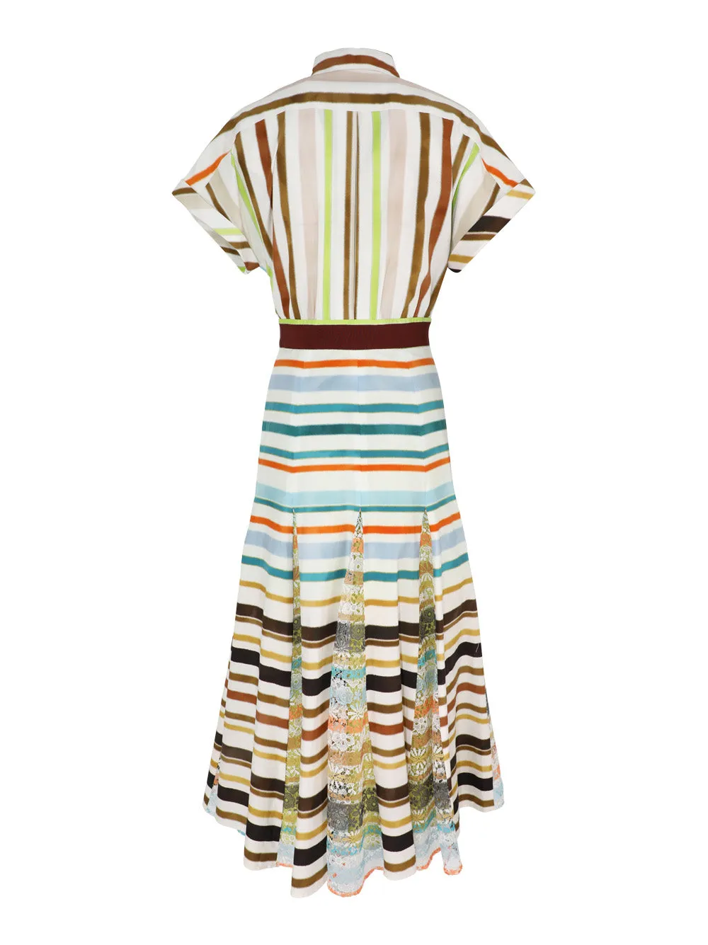 Silvia Tcherassi Odila Dress in Multi Color Stripes