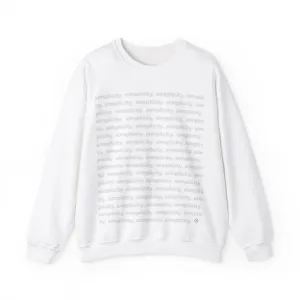 Simplicity Unisex Crewneck Sweatshirt - Minimalist Cozy Cotton Blend Top