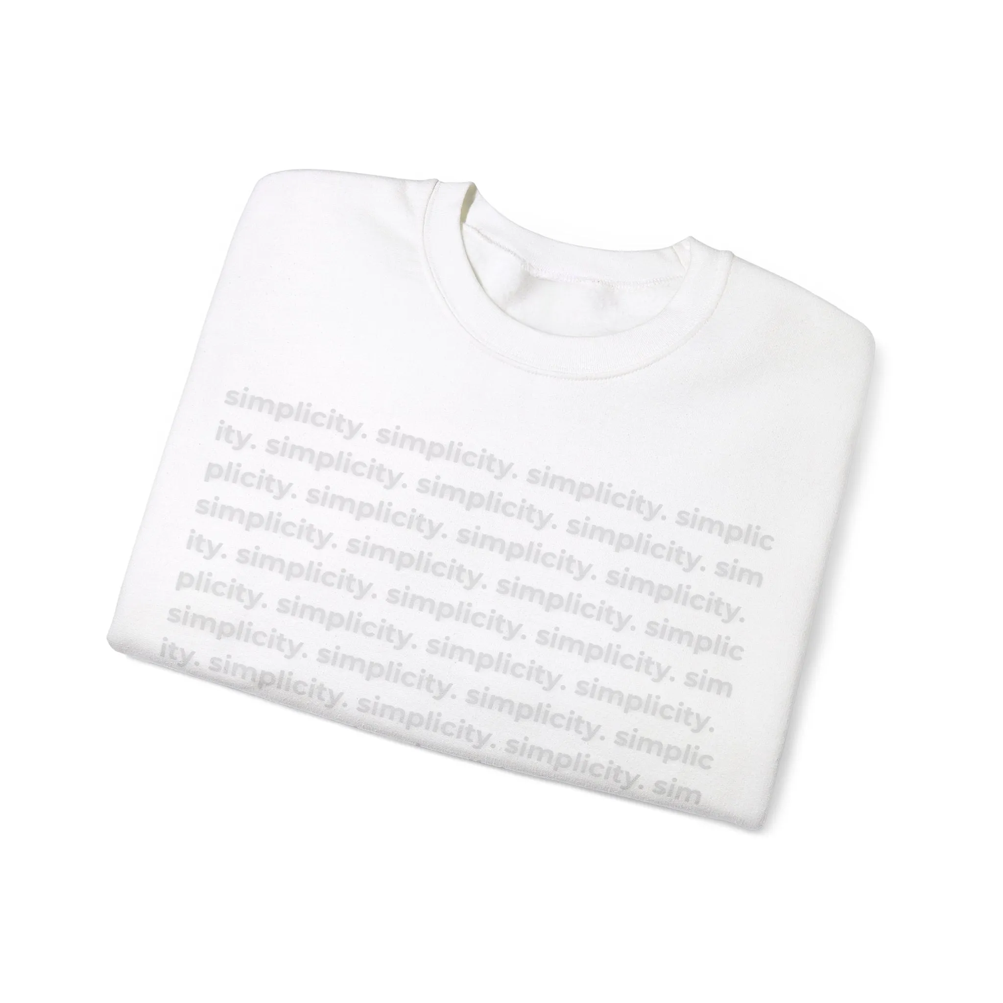 Simplicity Unisex Crewneck Sweatshirt - Minimalist Cozy Cotton Blend Top