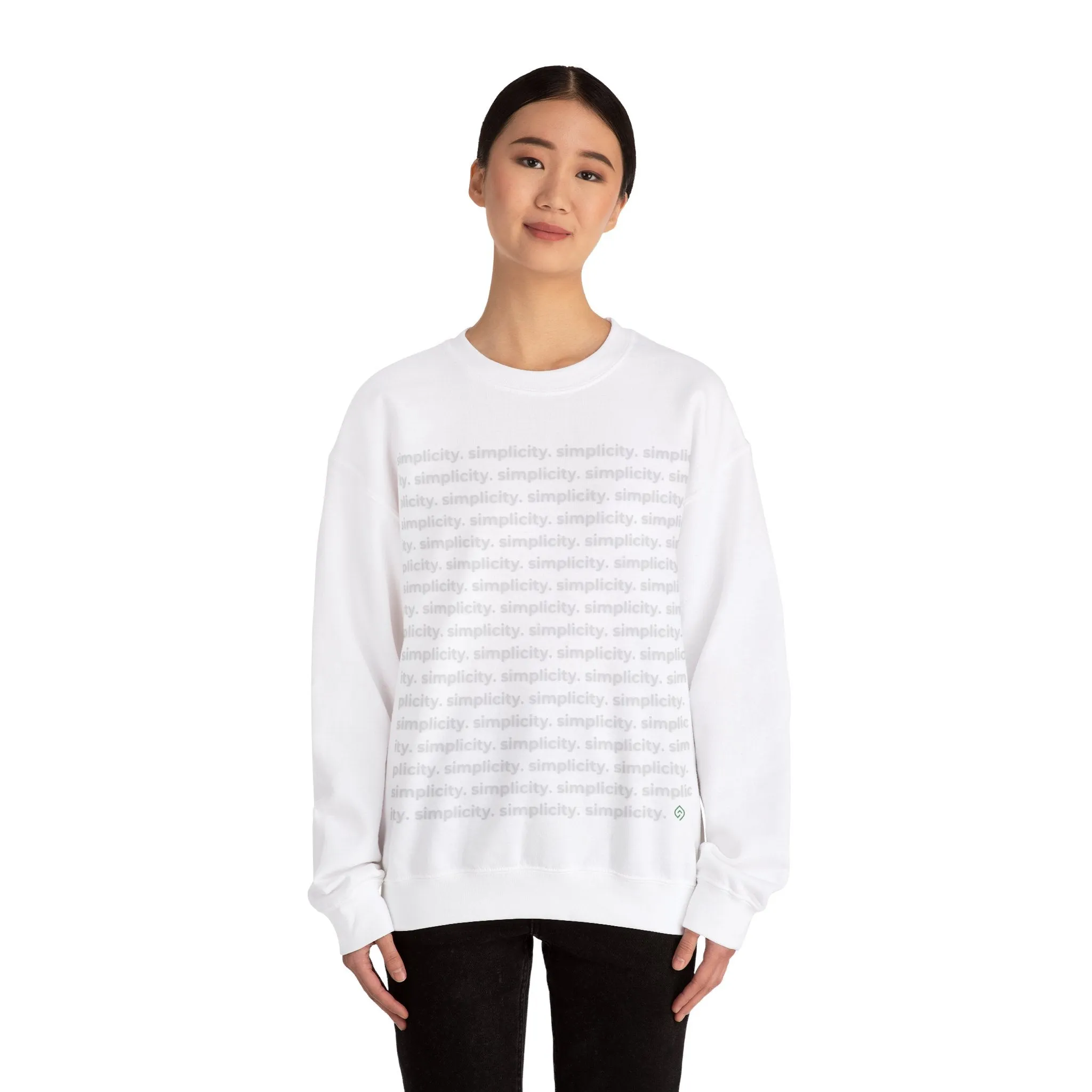 Simplicity Unisex Crewneck Sweatshirt - Minimalist Cozy Cotton Blend Top