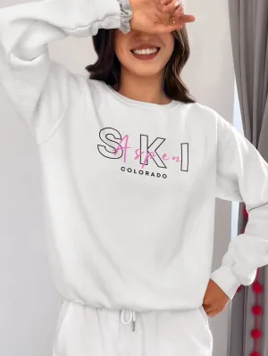 Ski Aspen Colorado - Unisex Crewneck Sweatshirt, Ski Lovers Gifts