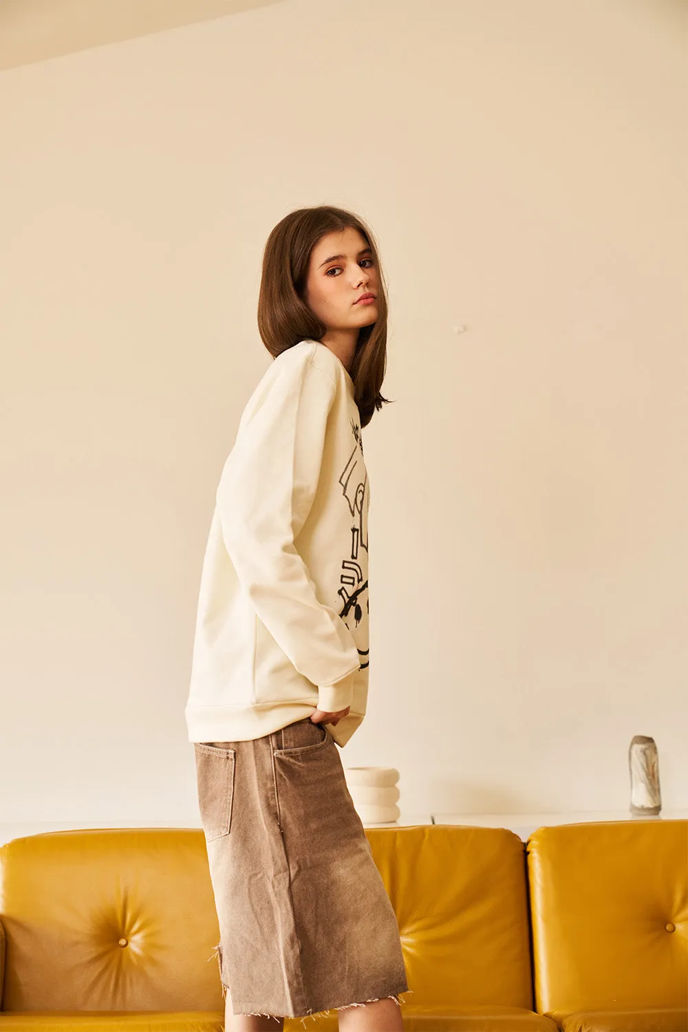 Smiley Originals Off White Sweatshirt