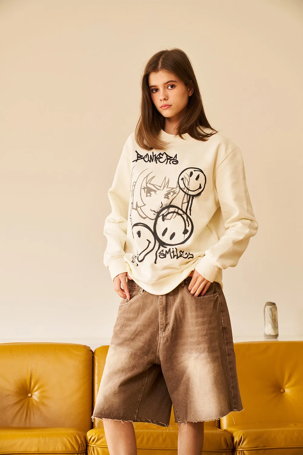 Smiley Originals Off White Sweatshirt