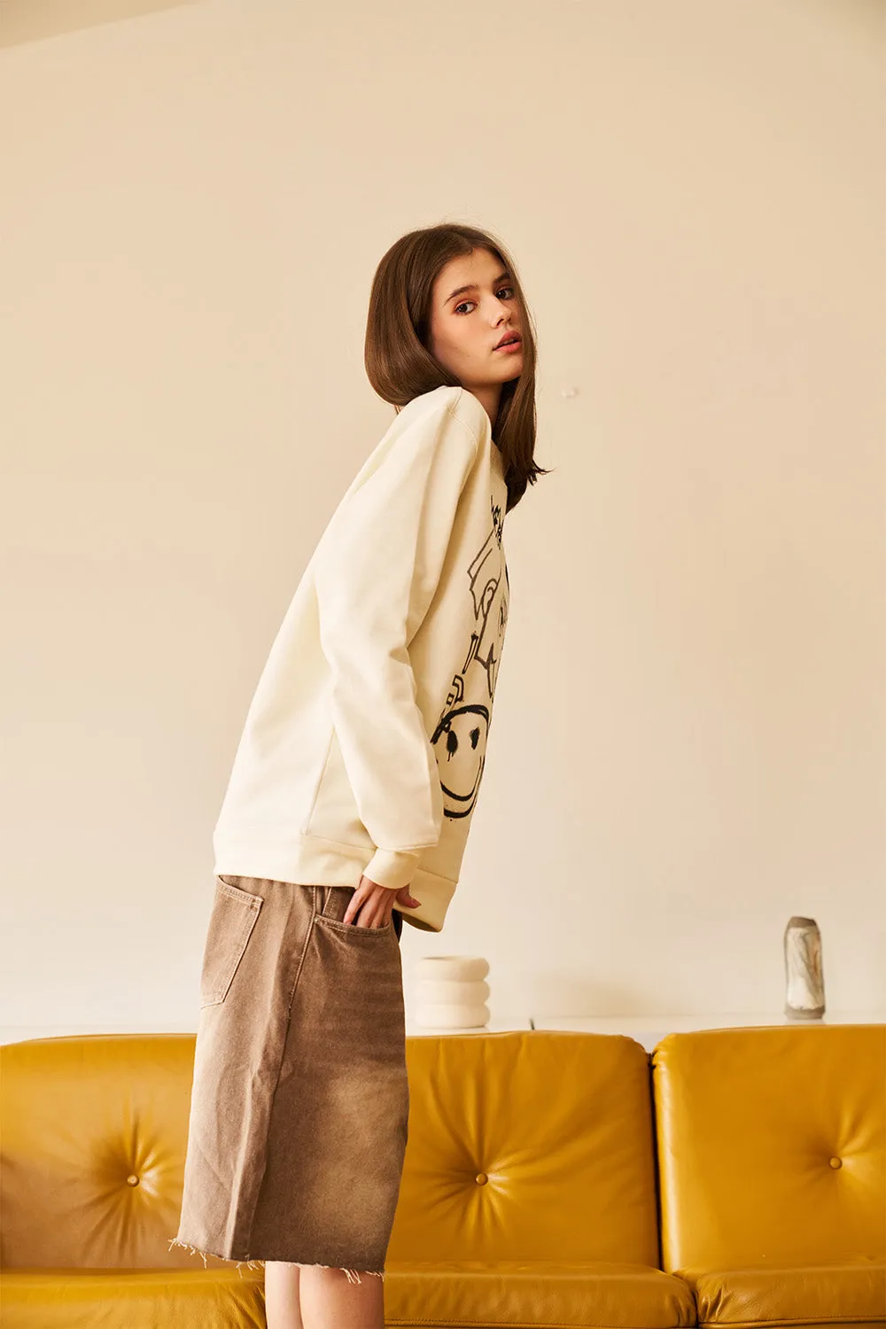 Smiley Originals Off White Sweatshirt
