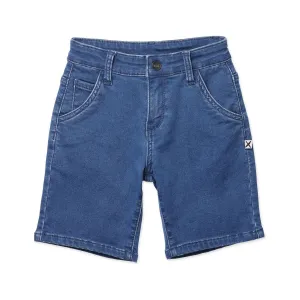 Soft Feel Denim Short- Blue
