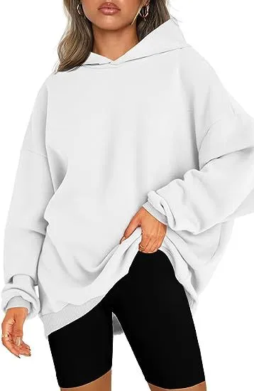 Solid Color Hooded Pullover Oversized Loose Casual Fleece Sweatshirt Wholesale Womens Clothing N3824070900009