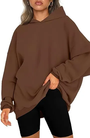 Solid Color Hooded Pullover Oversized Loose Casual Fleece Sweatshirt Wholesale Womens Clothing N3824070900009
