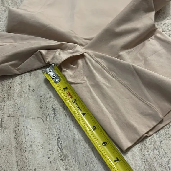 SPANX ONCORE SCULPT High Waisted Mid Thigh Short in soft Nude Sz XL Open Gasset