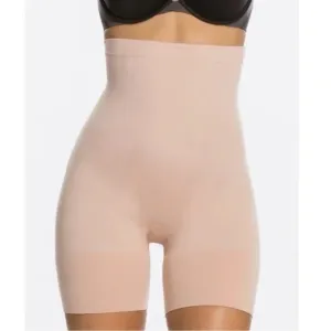 SPANX Slim Cognito Shaping Mid Thigh nude shapewear shorts women’s size small