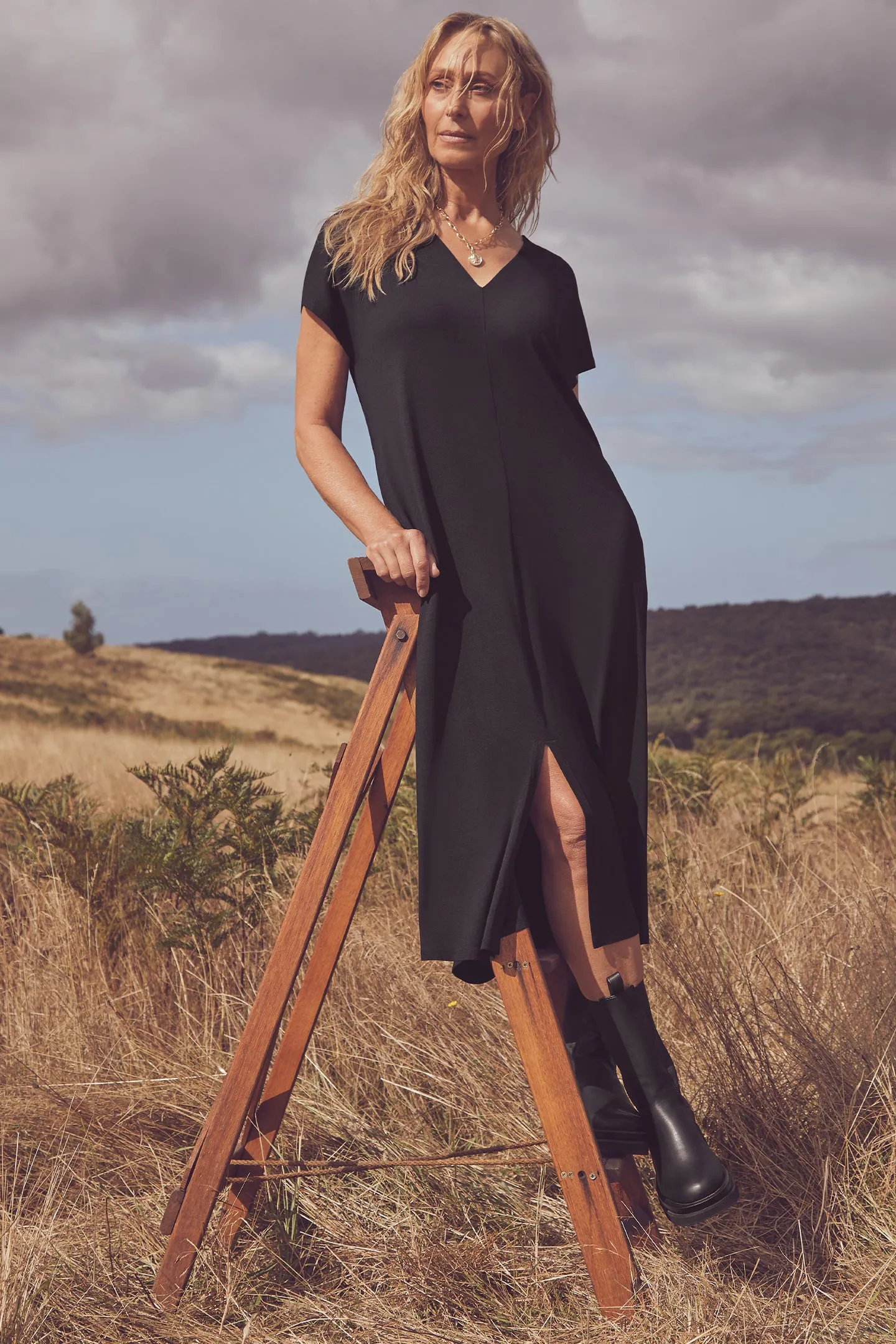 SPLIT FRONT DRESS