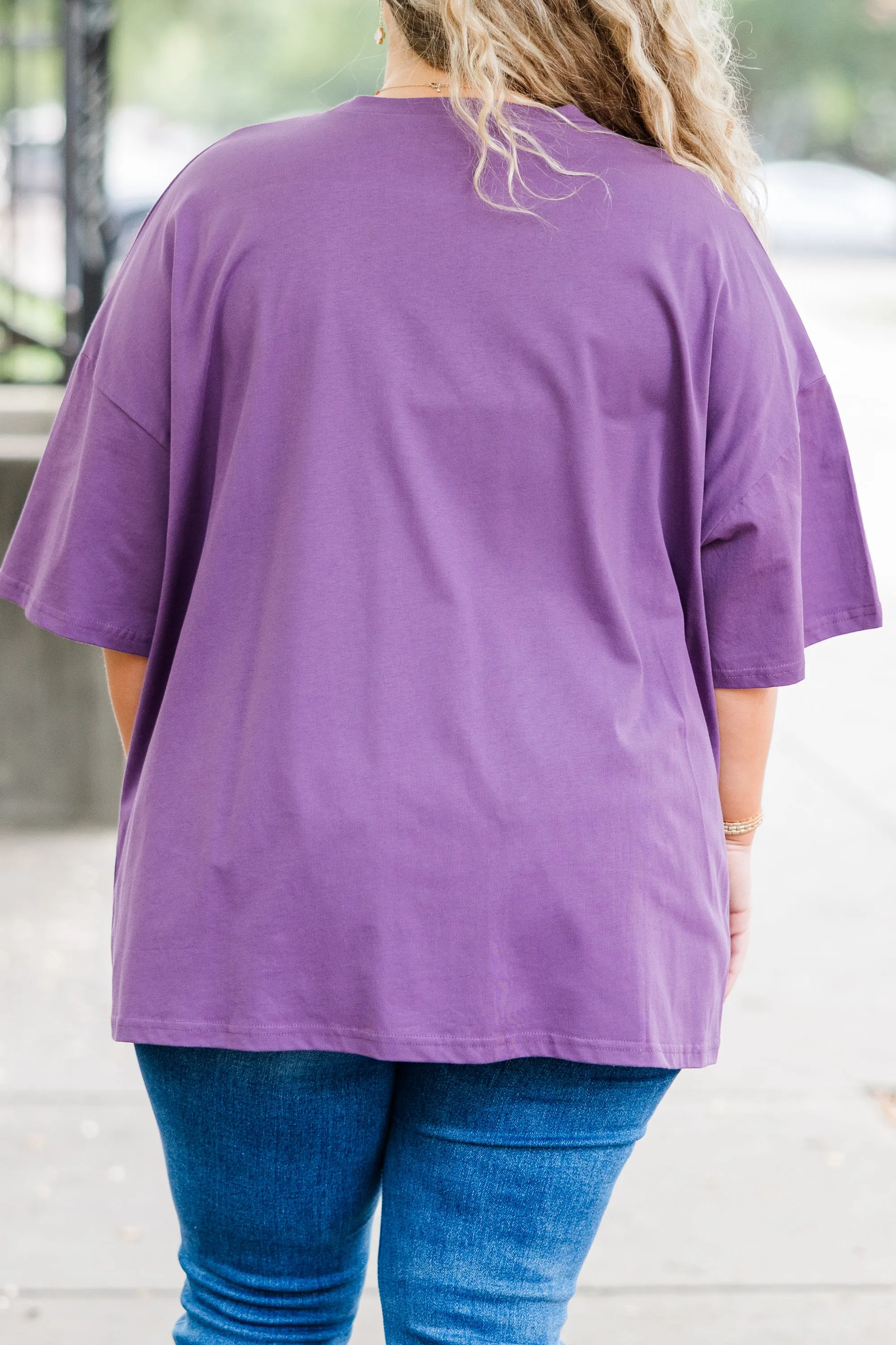 Spooky Days Boyfriend Tee, Lilac Gray