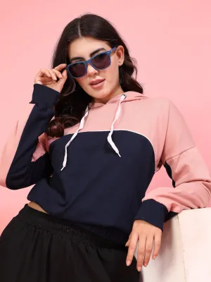 Sporty Colorblocked Fleece Sweatshirt