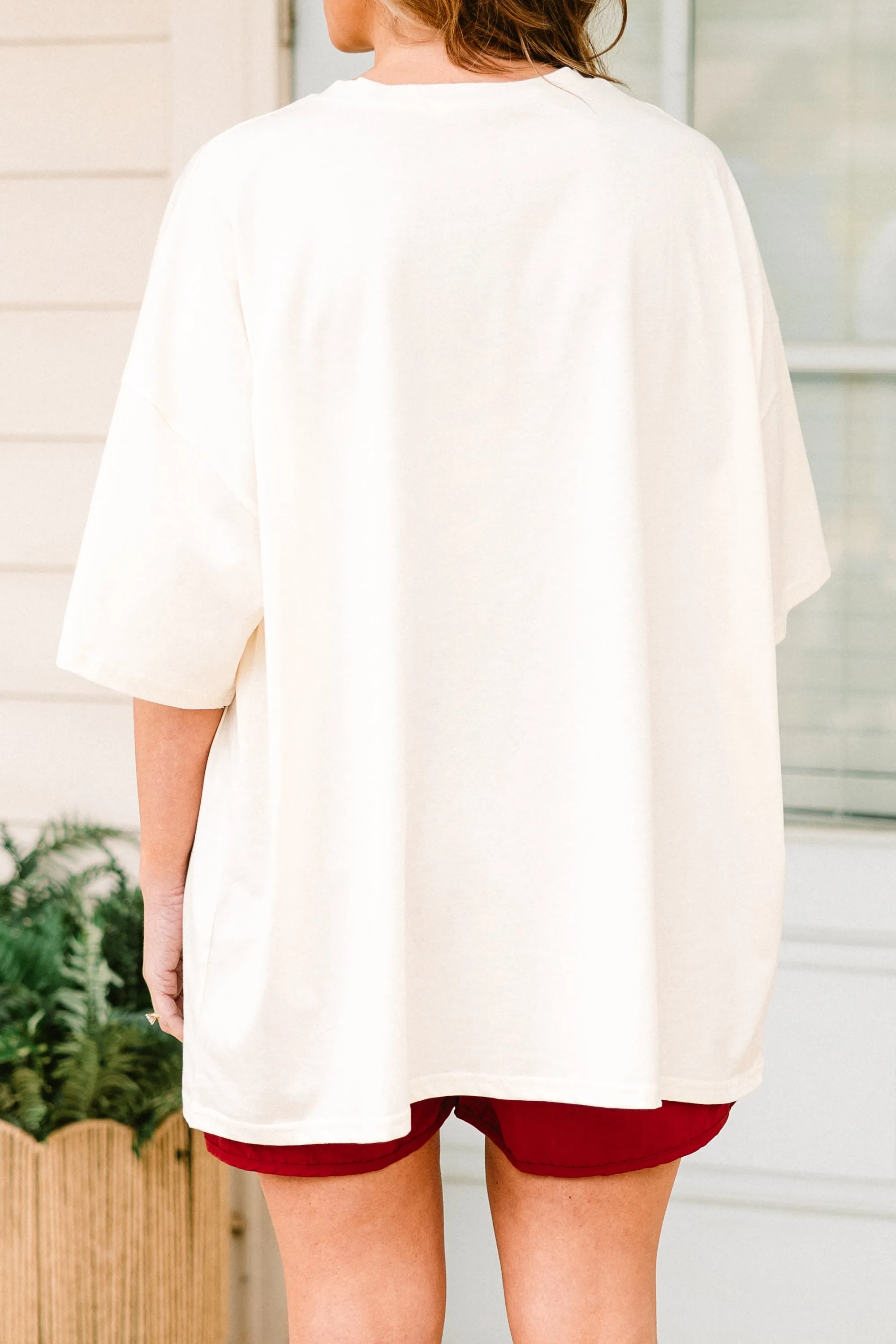 Star Spangled Blooms Boyfriend Tee, Ivory