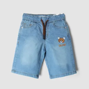 Stellar Blue Themed Denim Boys Short