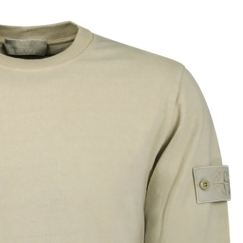 STONE ISLAND GHOST BADGE SWEATSHIRT BEIGE