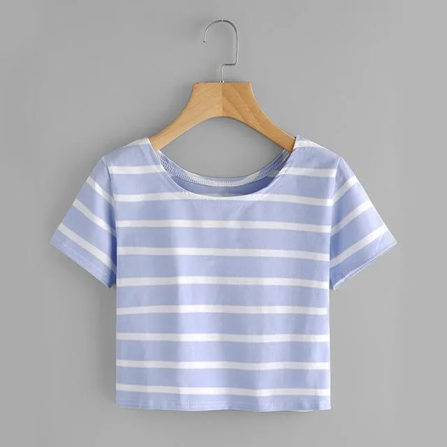Striped Crop T-Shirt