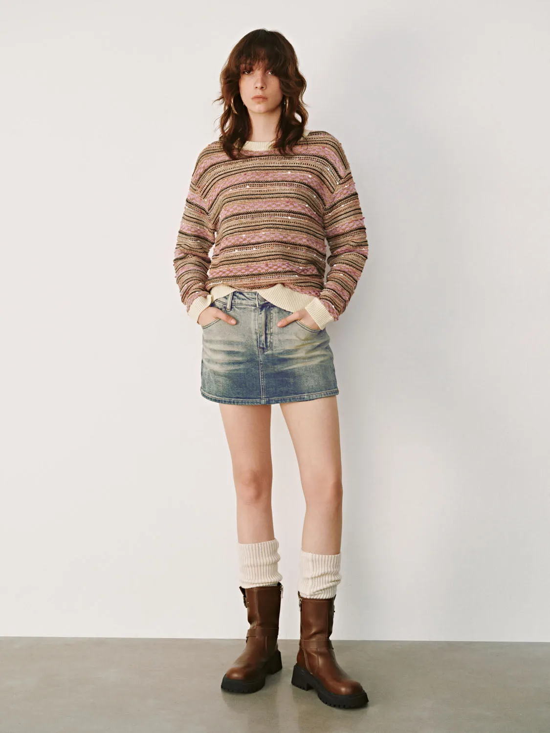 Striped Knitted T-Shirts