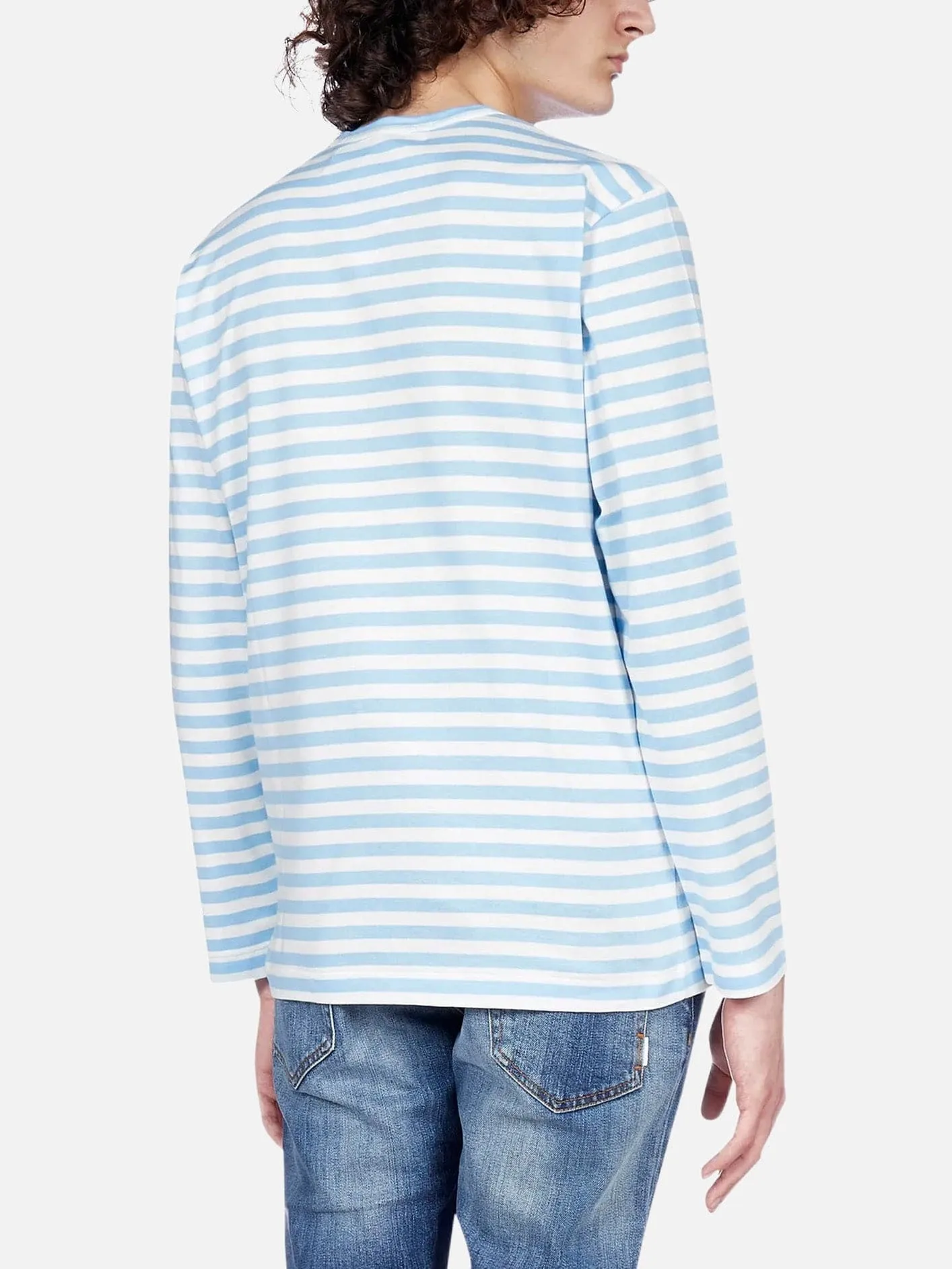 Striped Long Sleeved T-Shirt - Blue/White