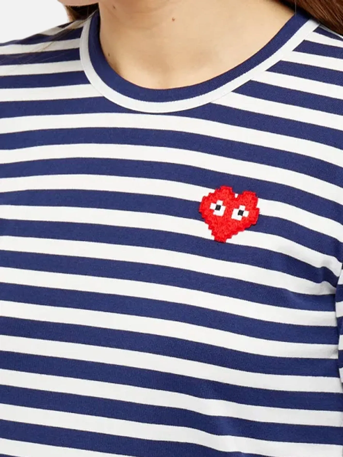 Striped Long Sleeved T-Shirt - Navy/White