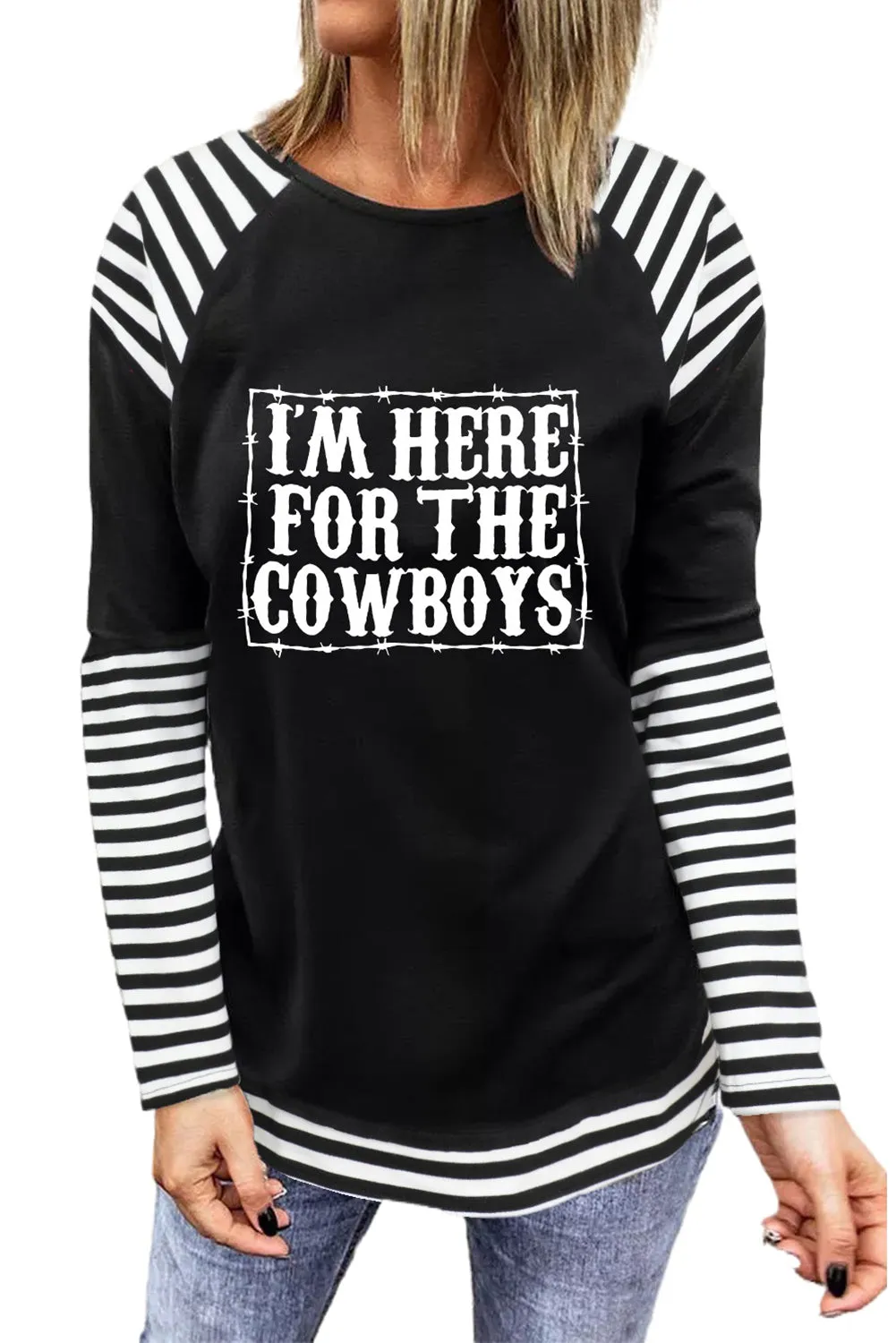 Striped Raglan Long Sleeve Top