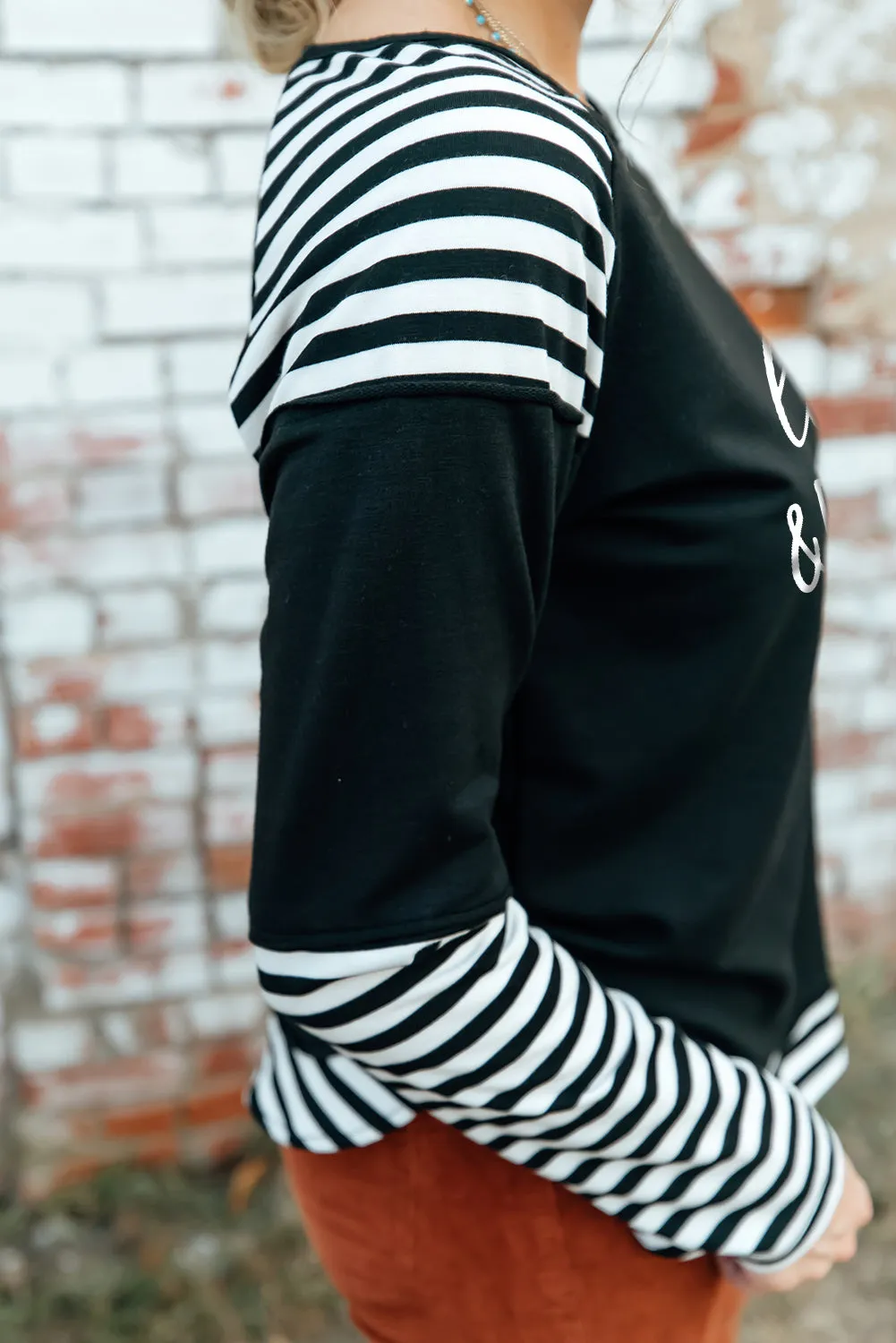 Striped Raglan Long Sleeve Top