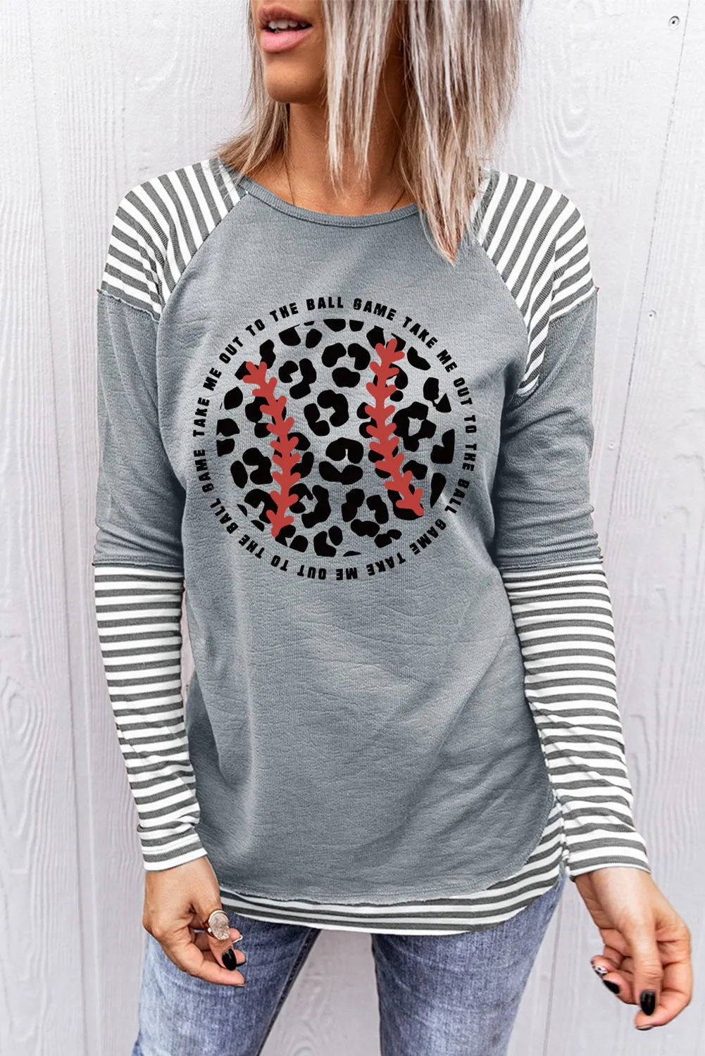 Striped Raglan Long Sleeve Top