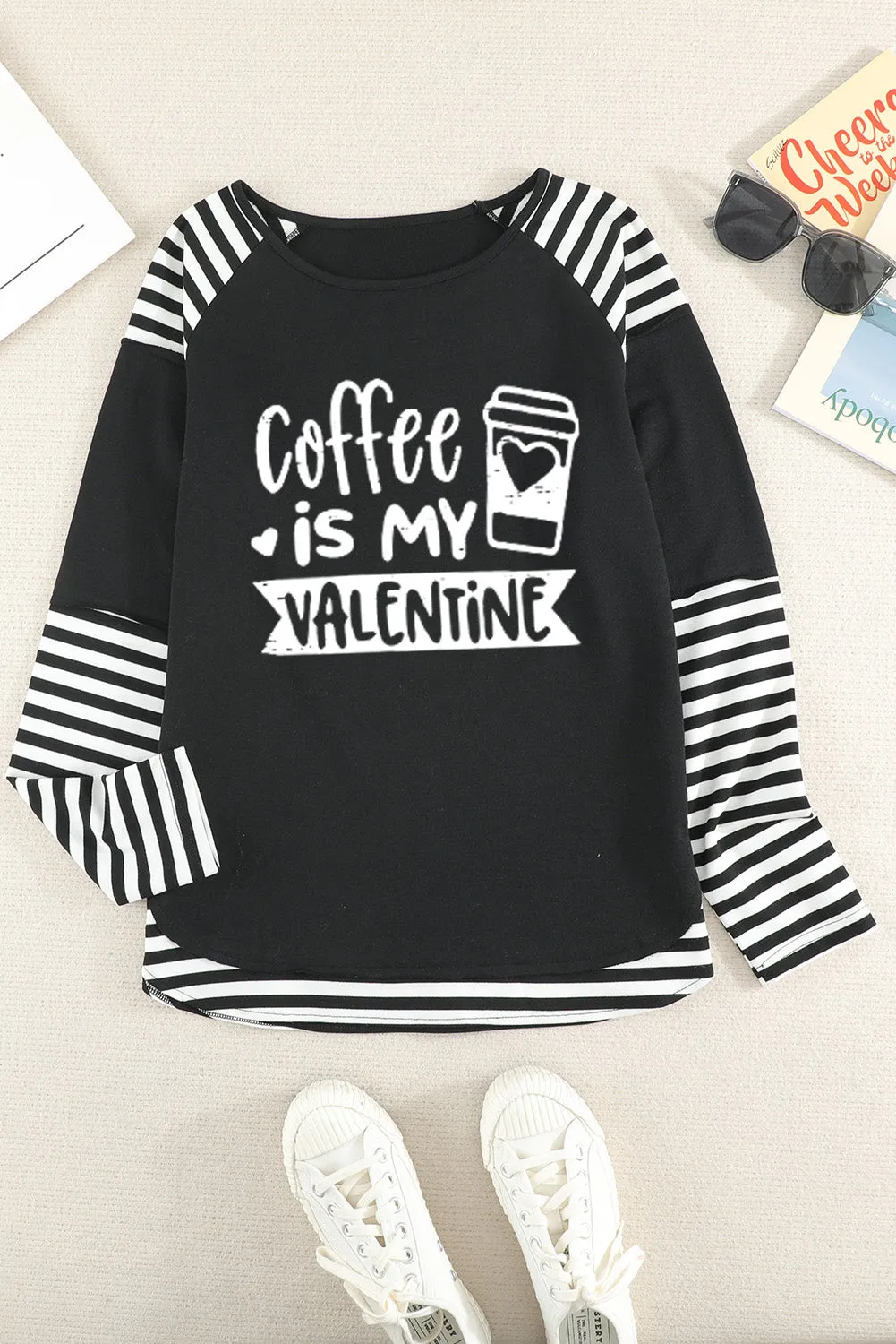 Striped Raglan Long Sleeve Top