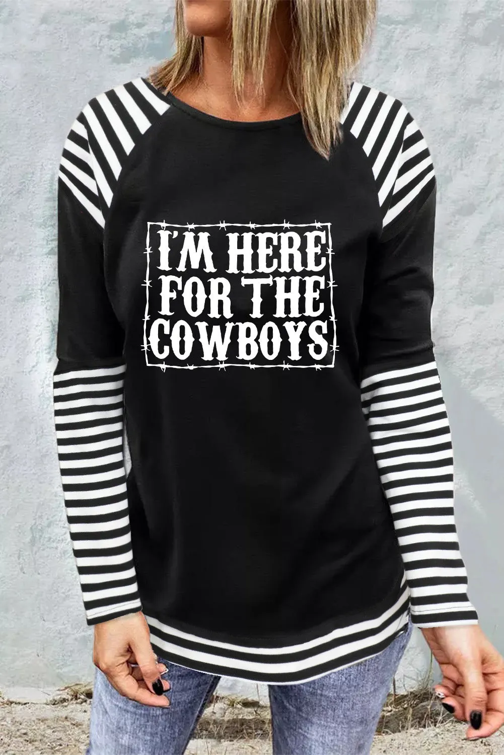 Striped Raglan Long Sleeve Top