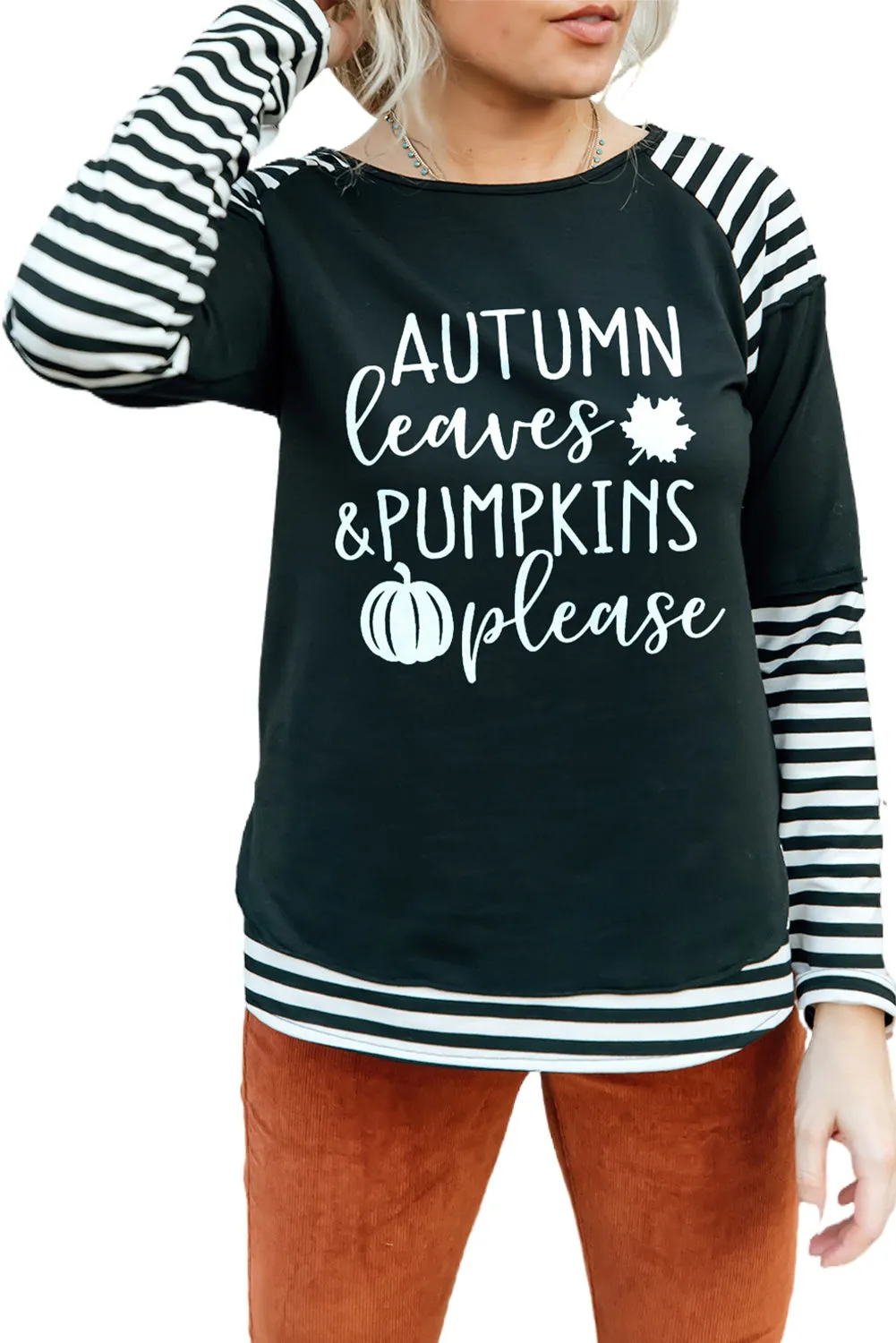 Striped Raglan Long Sleeve Top