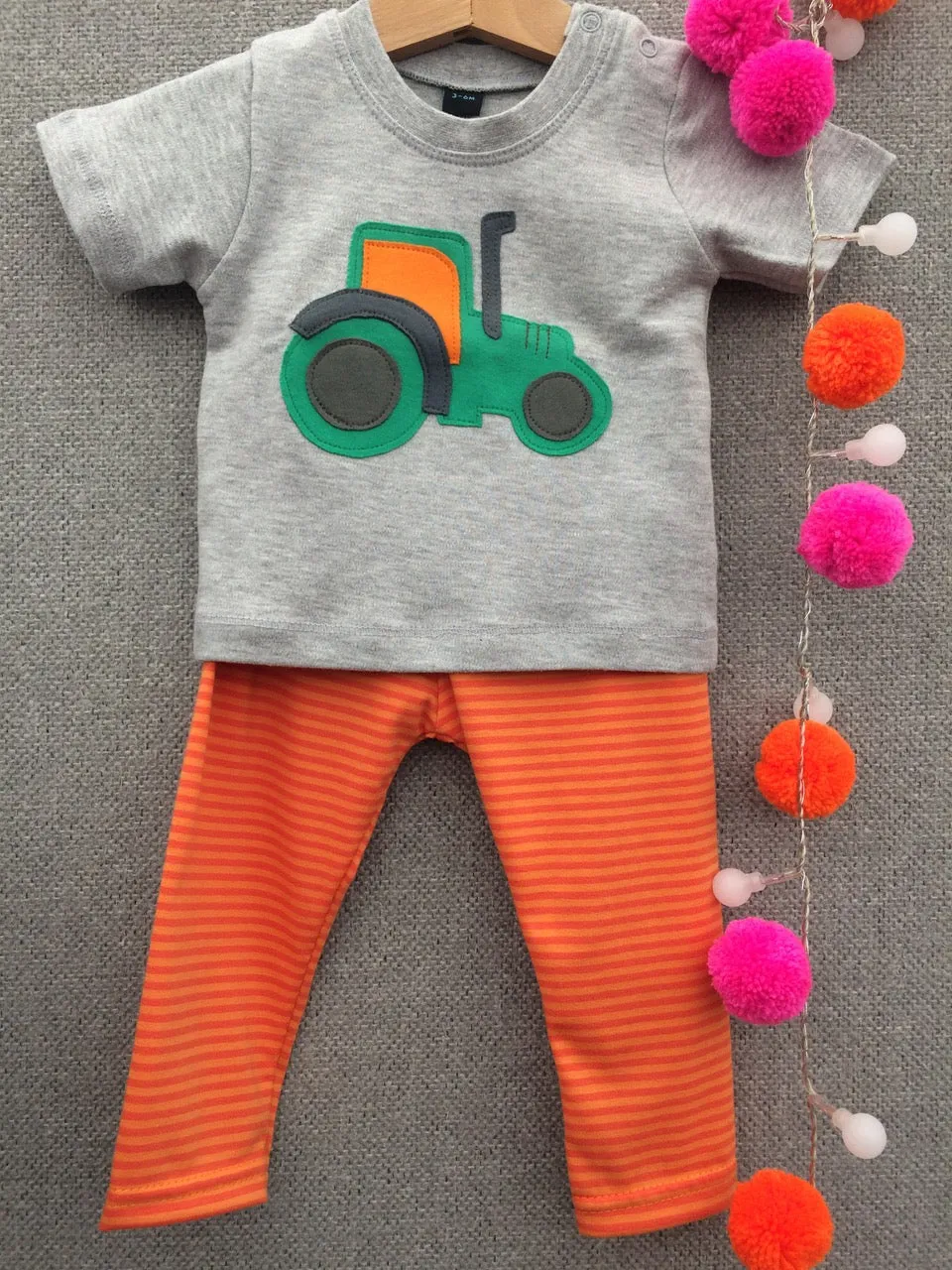 Stripy Leggings - Orange