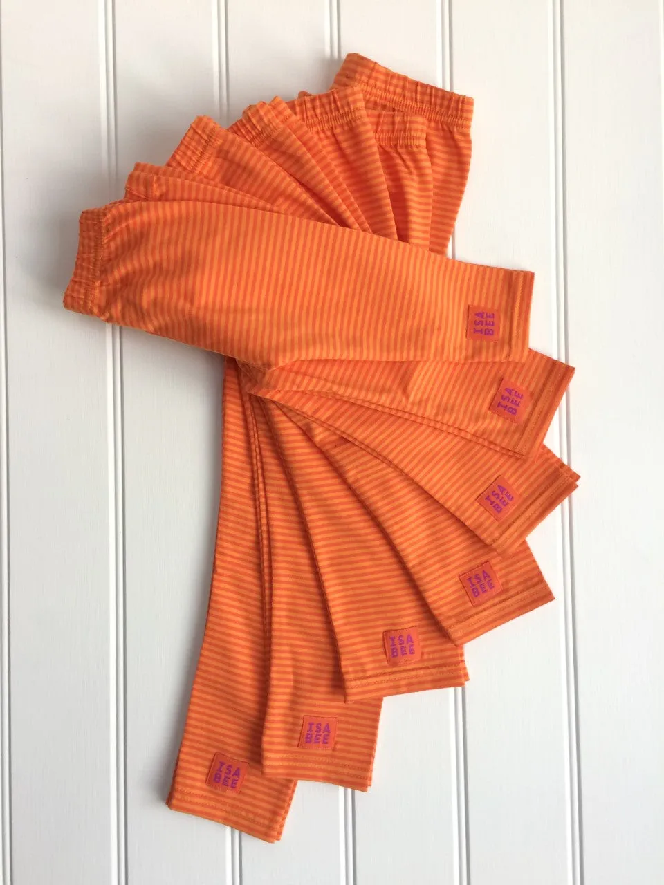 Stripy Leggings - Orange