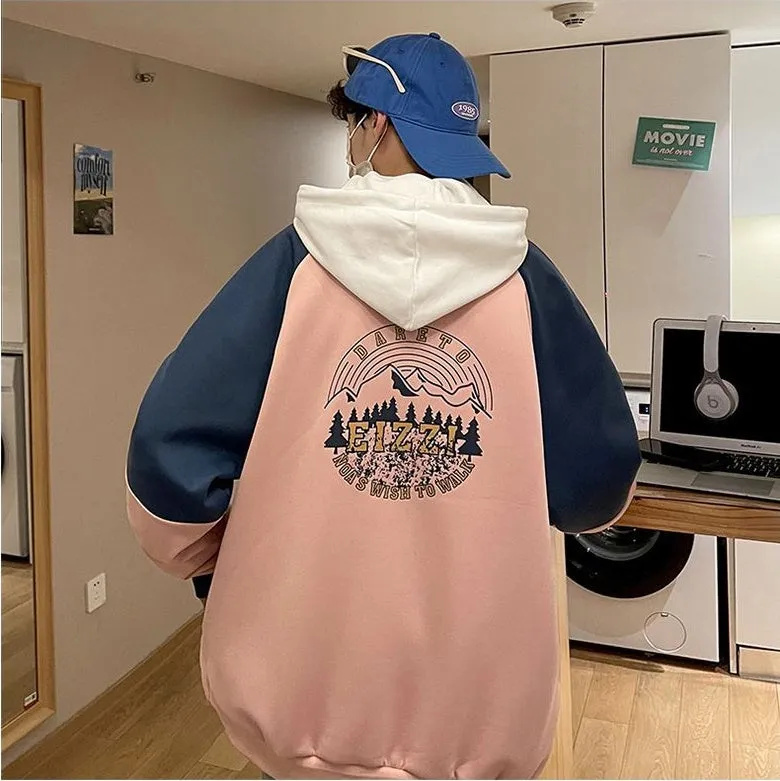 Stylish Patchwork Varsity Jacket for Men with a Color-Blocked Design