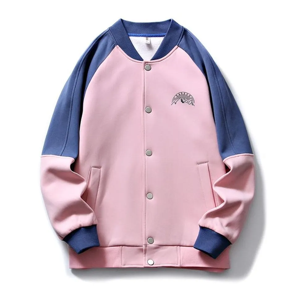 Stylish Patchwork Varsity Jacket for Men with a Color-Blocked Design