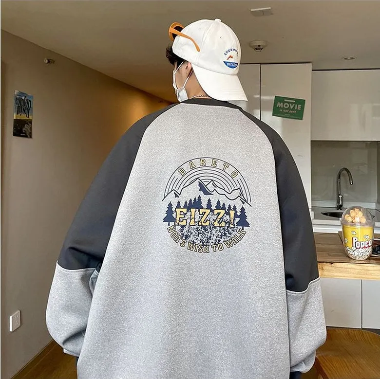 Stylish Patchwork Varsity Jacket for Men with a Color-Blocked Design