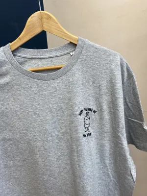 SUMMER SAMPLE SALE 'Happy Father's Day Big Man' Grey T-Shirt, XXL