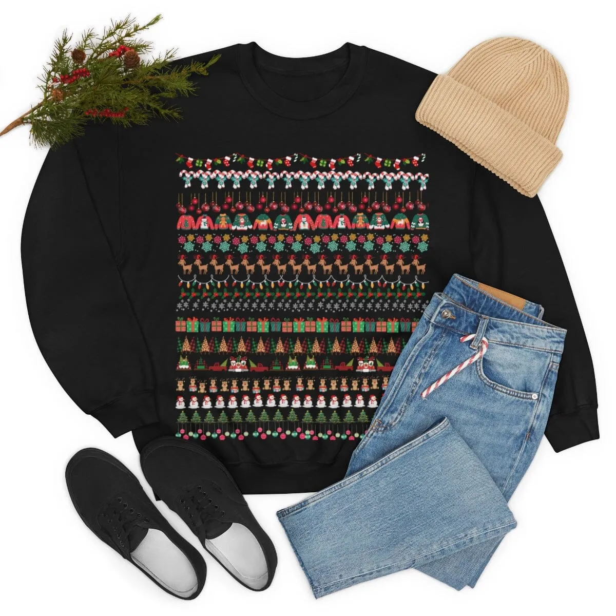 Sweather Navideño Unisex (Azul o Negro) - Ugly Christmas Sweather