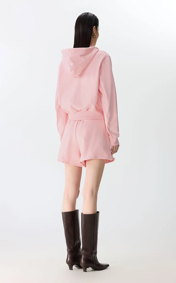 Sweatshirt / JNBY Drawstring Cropped Cotton Hoodie