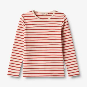 T-Shirt L/S Stig - red stripe