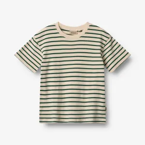 T-shirt S/S Fabian - green stripe
