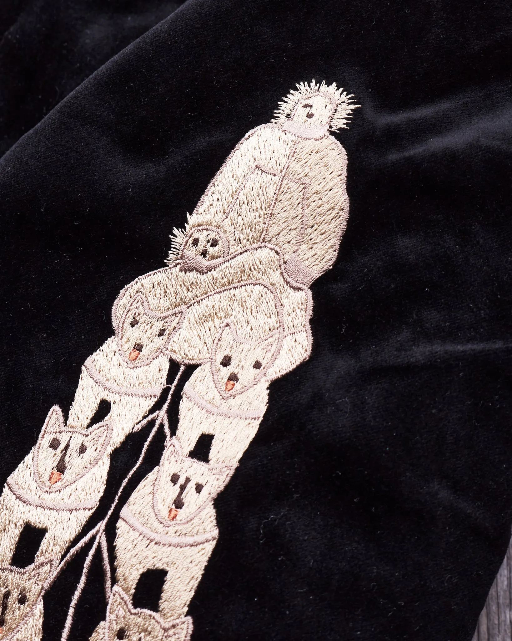 Tailor Toyo Souvenir "Sukajan" Velveteen Jacket Polar Bear x Alaska Map