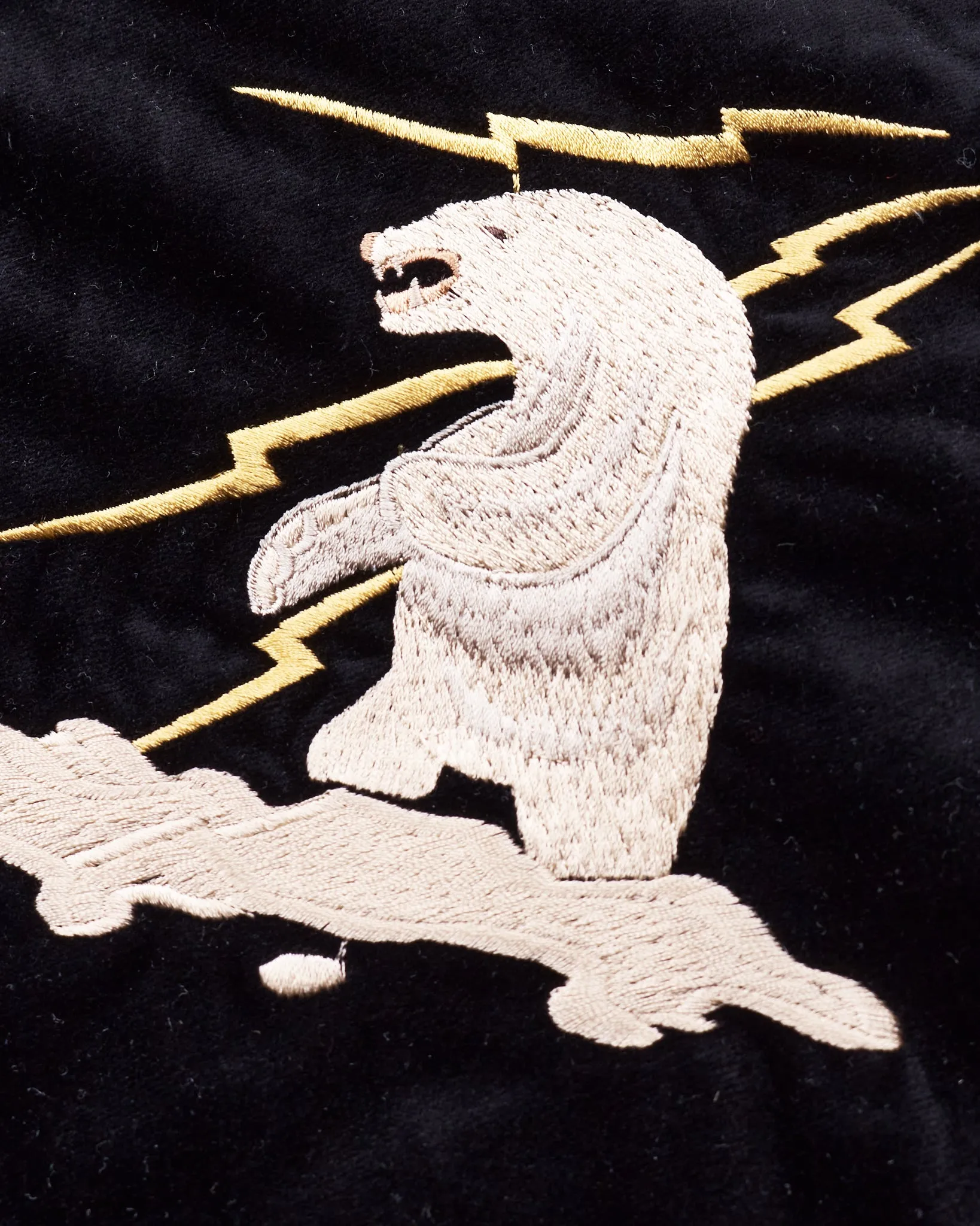 Tailor Toyo Souvenir "Sukajan" Velveteen Jacket Polar Bear x Alaska Map