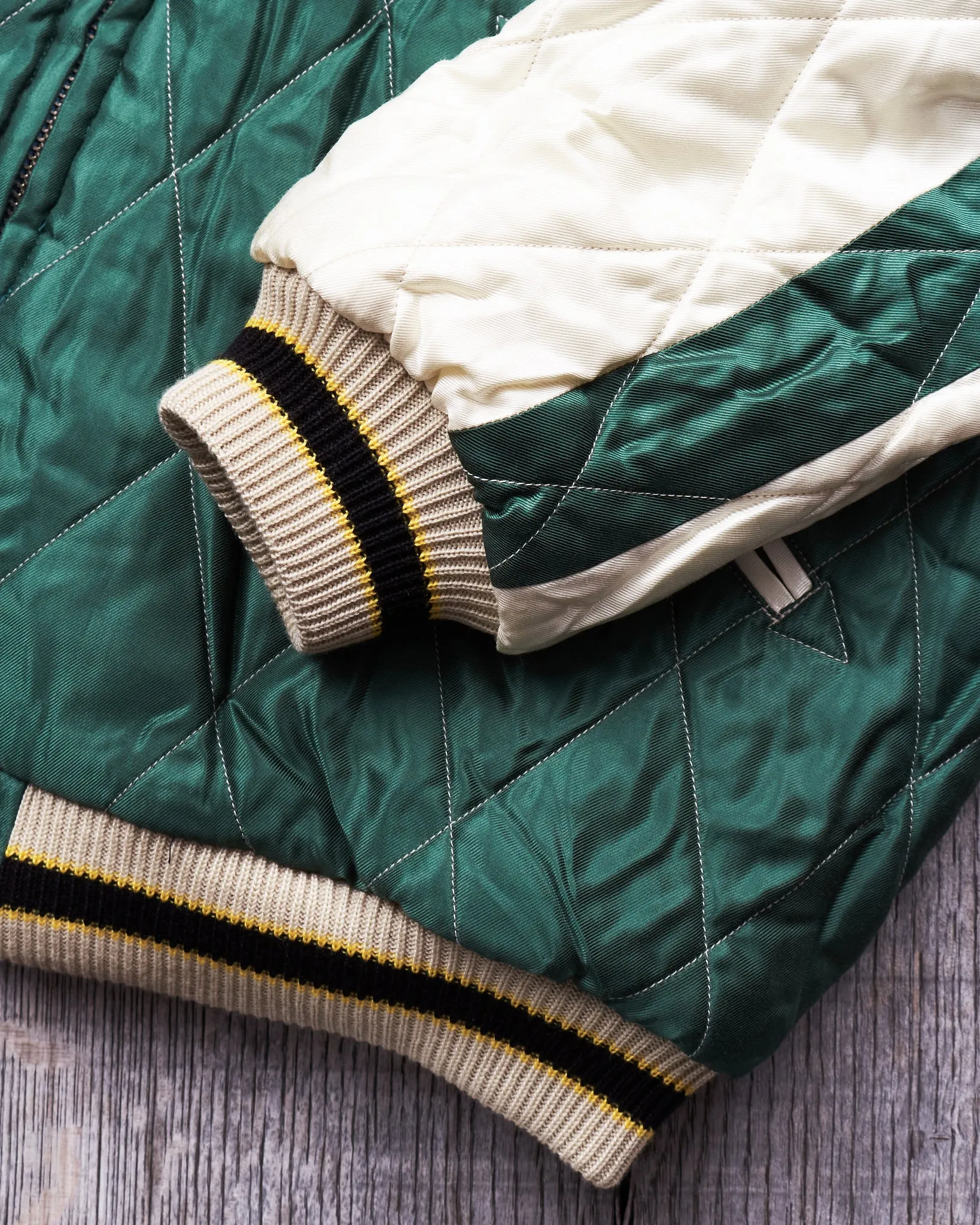 Tailor Toyo Souvenir "Sukajan" Velveteen Jacket Polar Bear x Alaska Map
