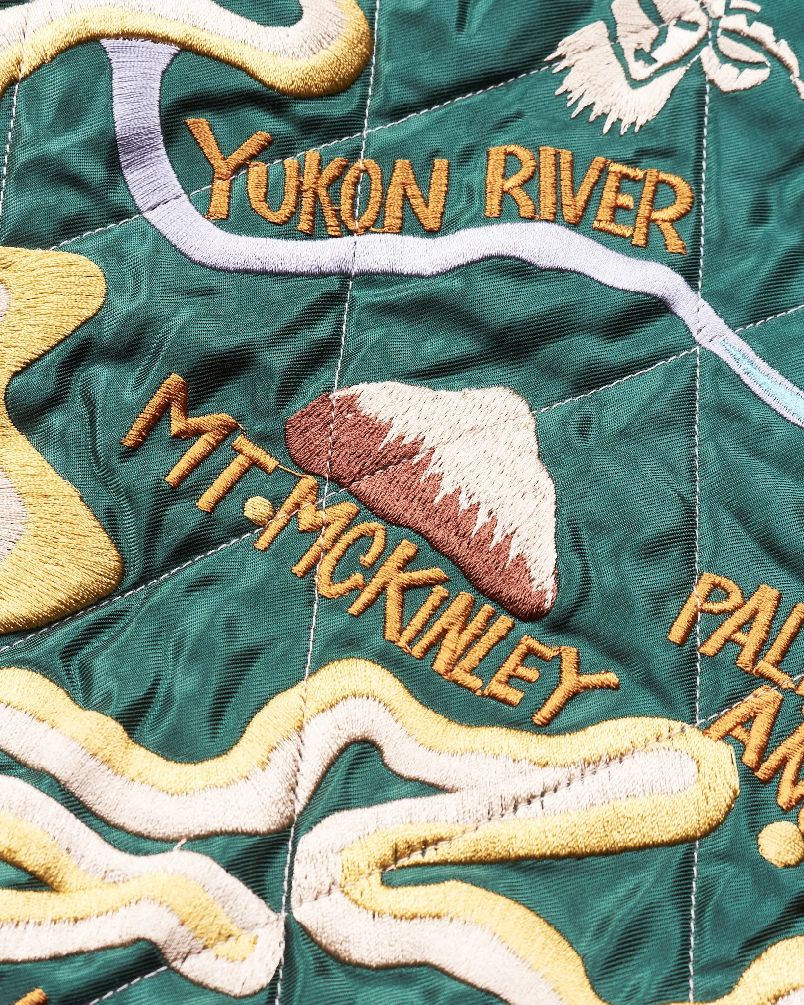 Tailor Toyo Souvenir "Sukajan" Velveteen Jacket Polar Bear x Alaska Map