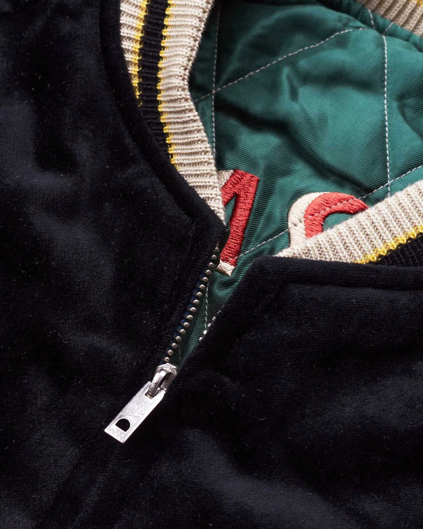 Tailor Toyo Souvenir "Sukajan" Velveteen Jacket Polar Bear x Alaska Map