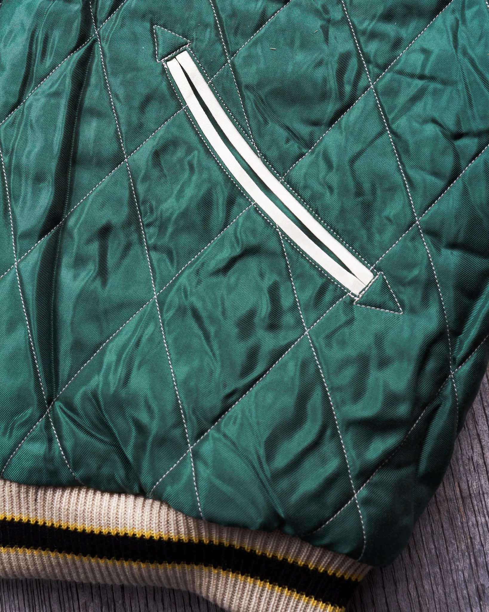 Tailor Toyo Souvenir "Sukajan" Velveteen Jacket Polar Bear x Alaska Map