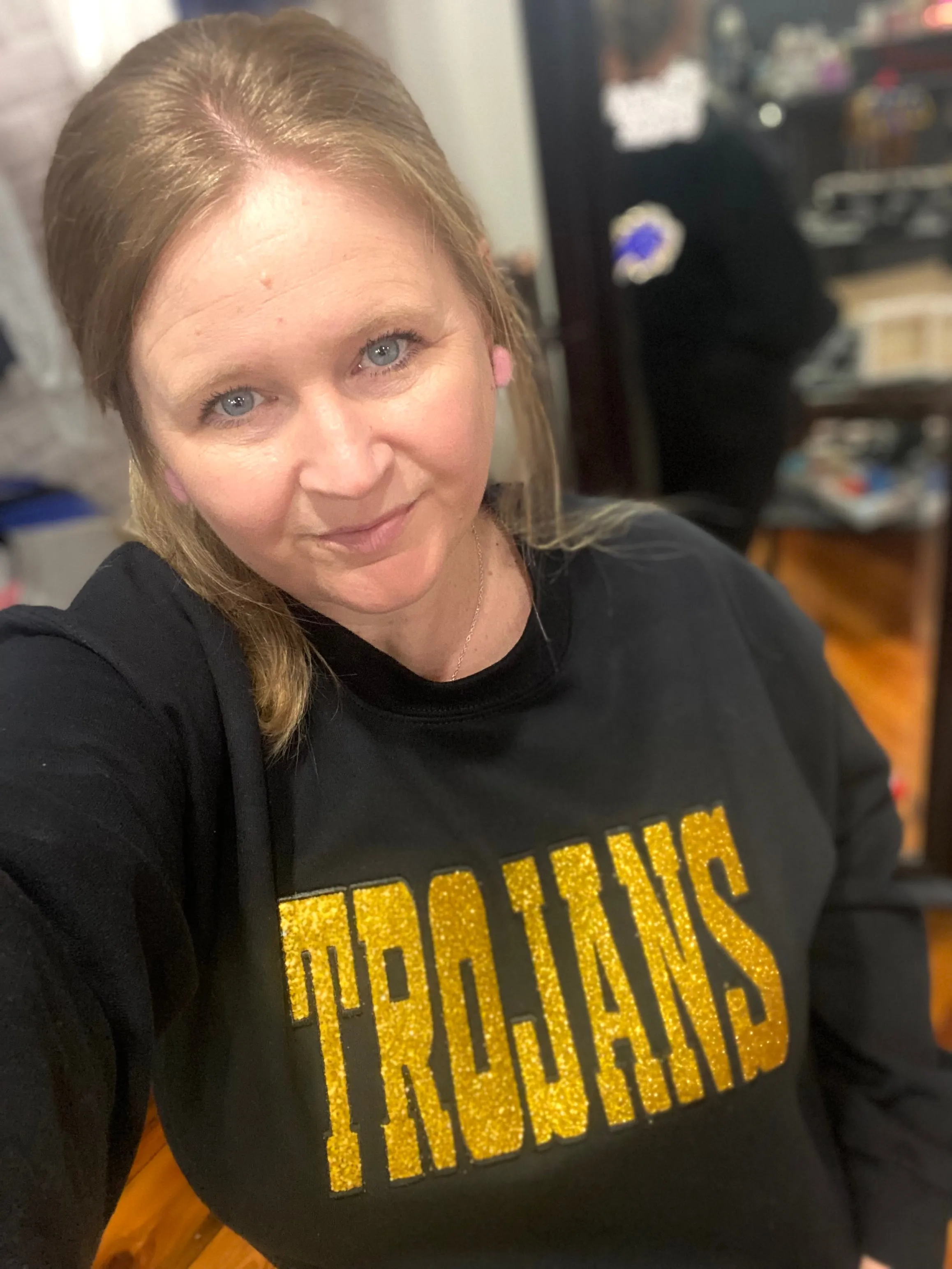 Team Glitter Embroidery Sweatshirts Adult